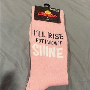 Nickelodeon Pink Garfield Quote Socks